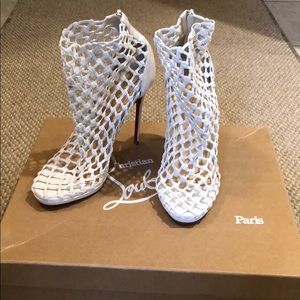 White Louboutin Booties